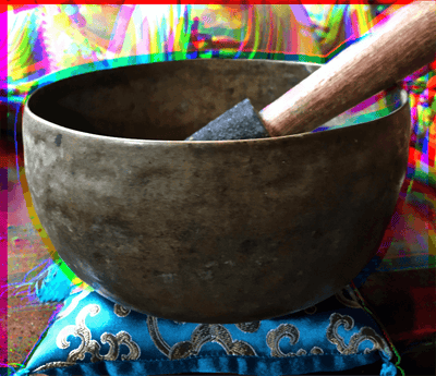 Antique Heart Chakra Tibetan Singing Bowl - Floating Lotus