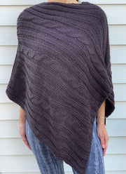 Cable Knit Sweater Poncho
