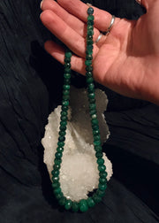 Faceted Emerald Necklace