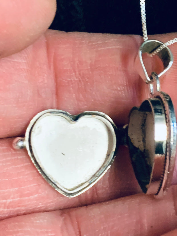 Labradorite Heart Locket Pendant