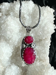 Flower of The Heart Ruby Pendant