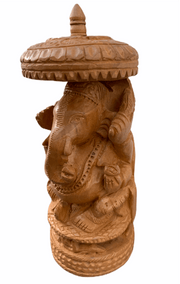 Ganesh Statue with Parasol - Floating Lotus