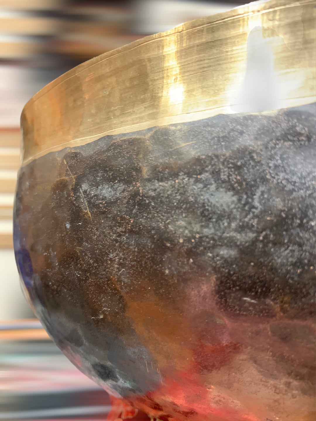 Large Antique Root Chakra Tibetan Singing Bowl