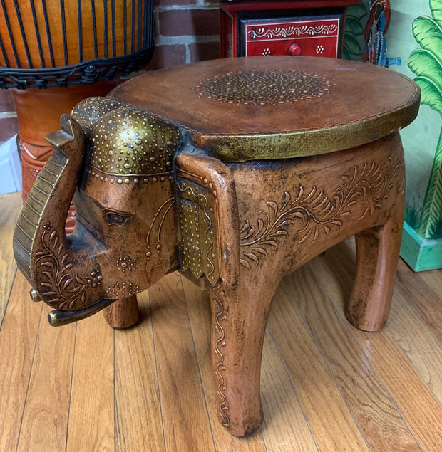 Elephant Stool-Brass and Copper