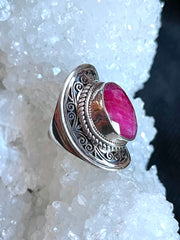 Shield of Compassion Ruby Ring