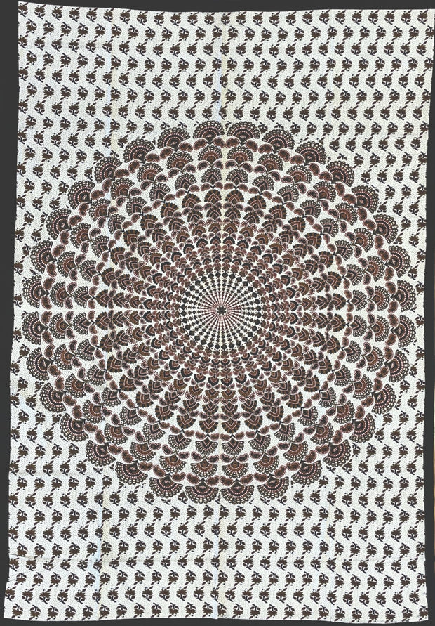 Bagru Mandala Tapestry - Twin Size