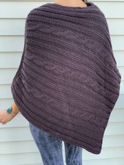Cable Knit Sweater Poncho