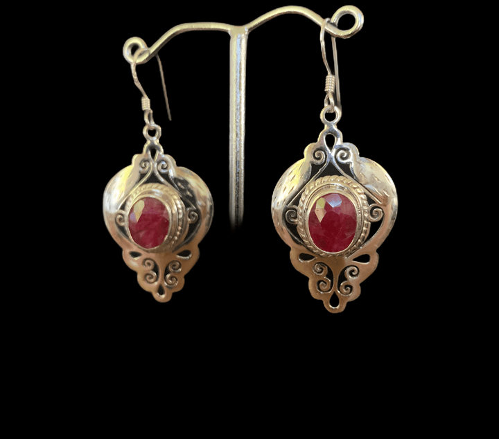 Vermillion Ruby Earrings