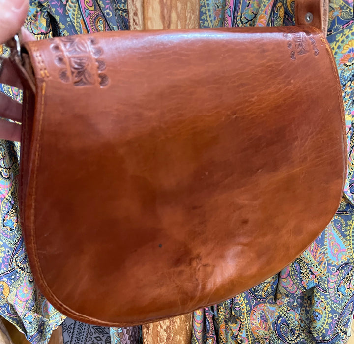 Embossed Leather Handbag