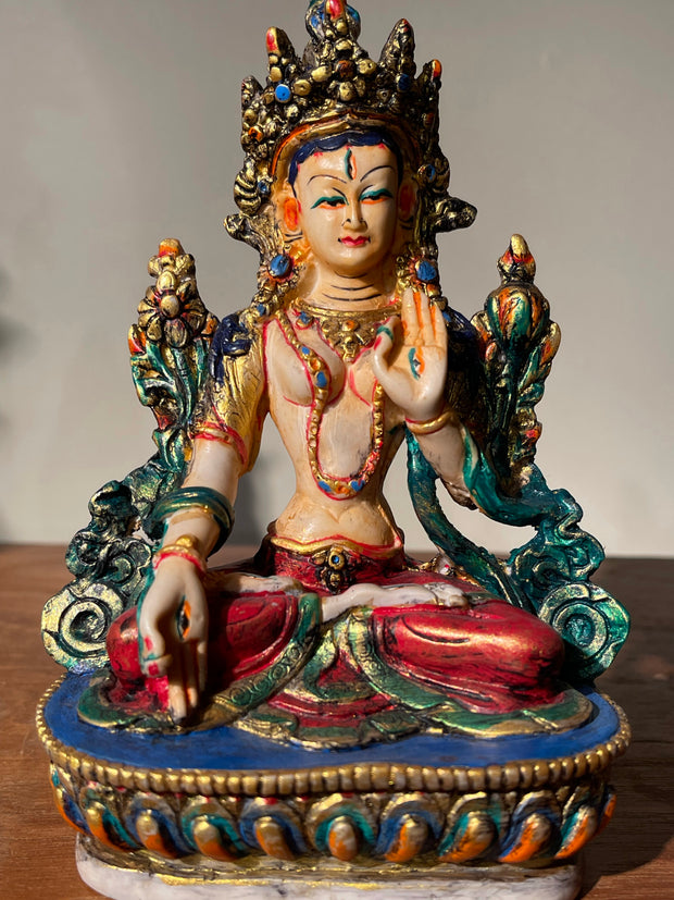 white tara goddess statues