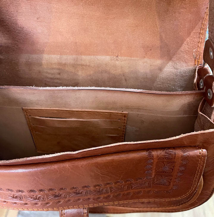 Embossed Leather Handbag