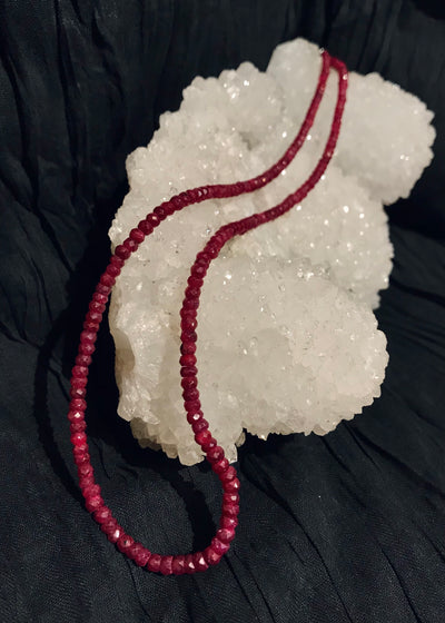 Faceted Ruby Necklace