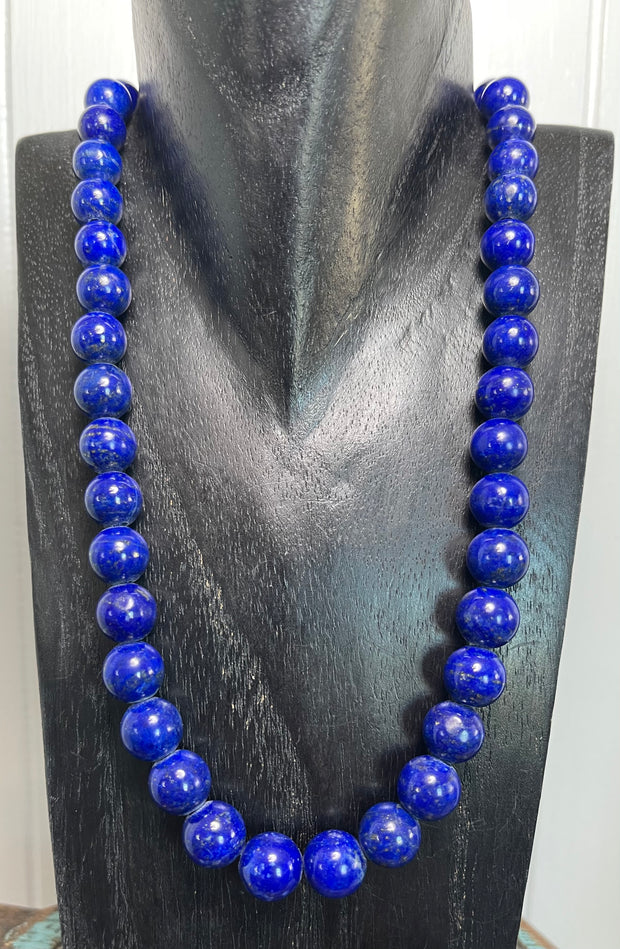 Lapis Lazuli Round Beaded Necklace