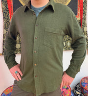 Hemp Shirt Long Sleeve - Floating Lotus