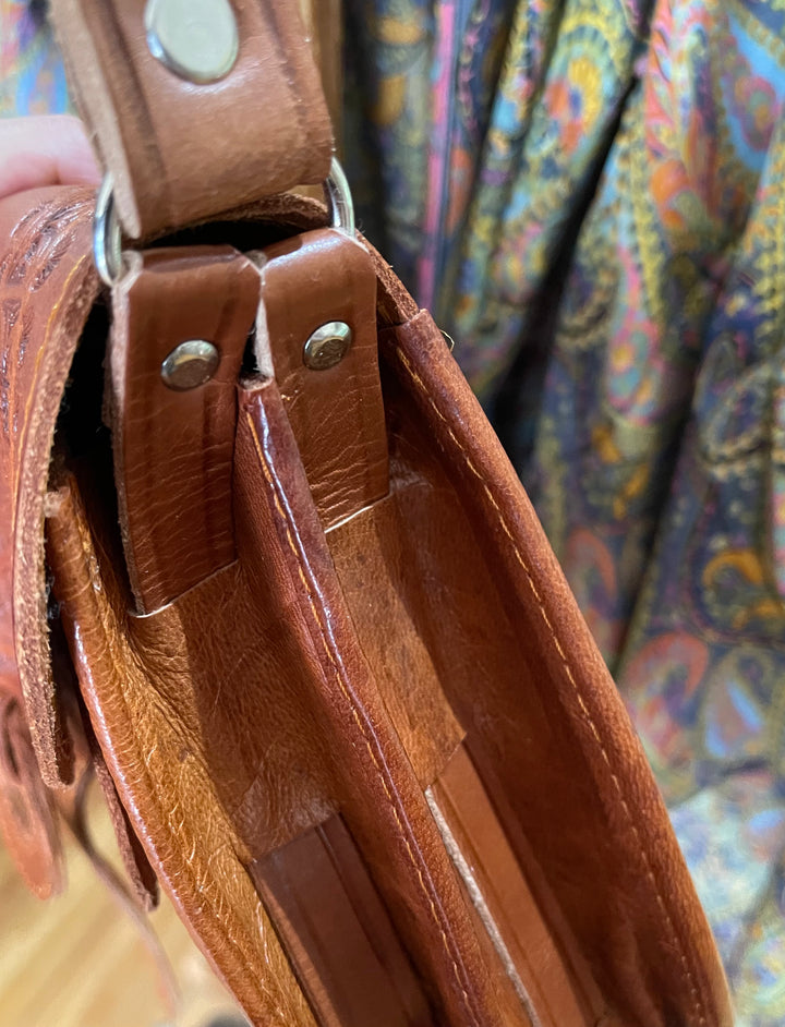 Embossed Leather Handbag