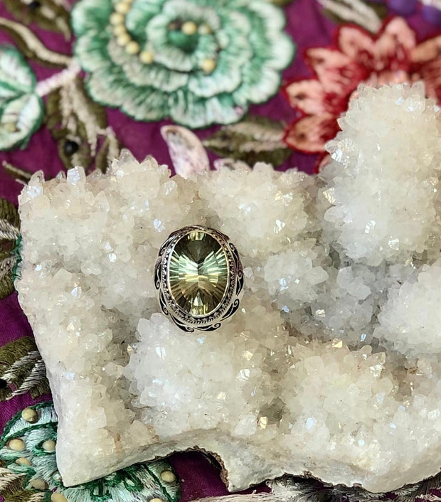 Green Amethyst Ring