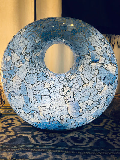 Blue Glass Mosaic Lamp