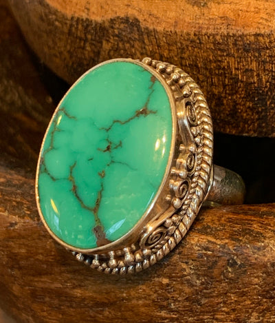 Turquoise Ring - Floating Lotus