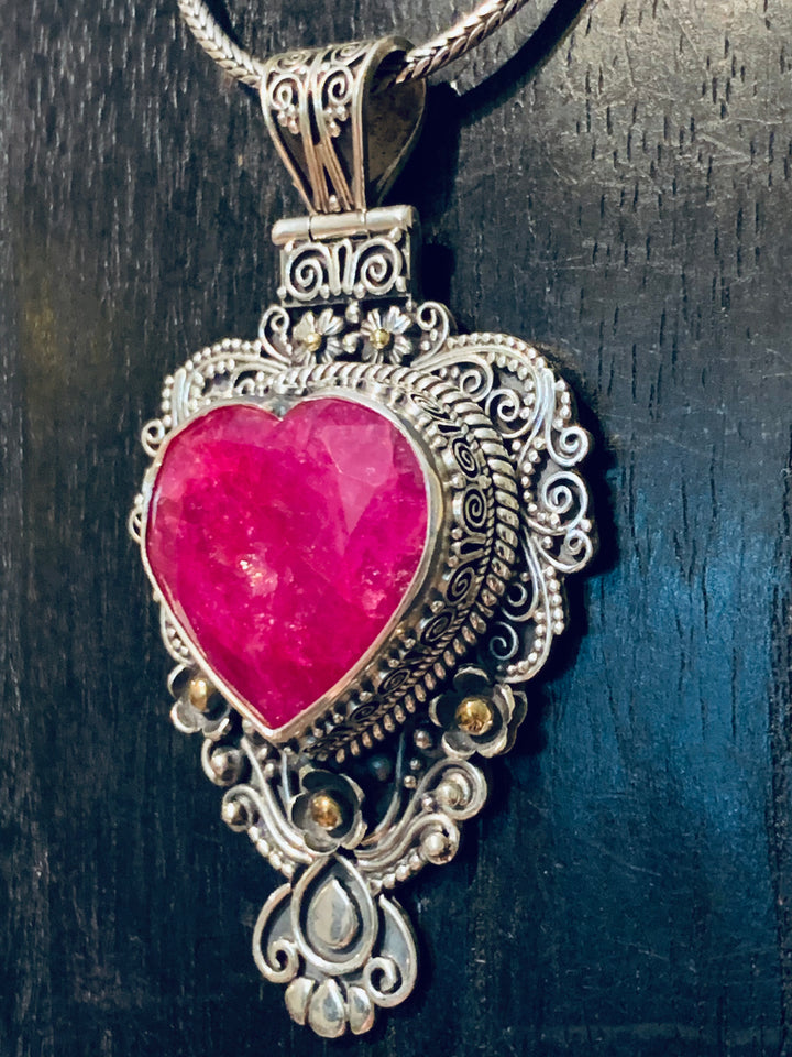 Boundless Love Ruby Heart Pendant