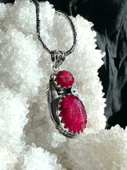 Flower of The Heart Ruby Pendant