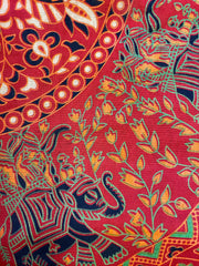 Red Elephant Mandala Tapestry - Twin Size
