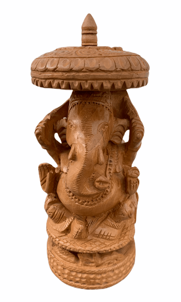 Ganesh Statue with Parasol - Floating Lotus