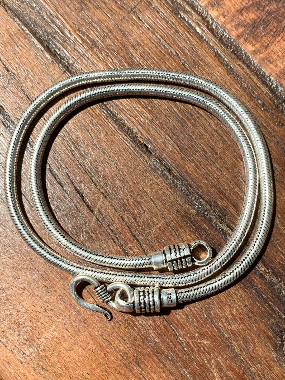 Thick Silver chain 18” or 20” - Floating Lotus