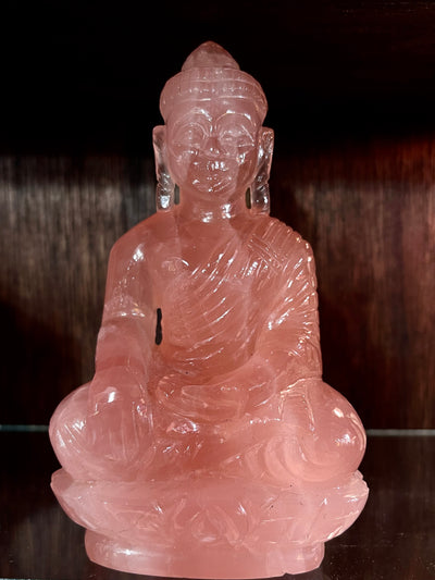 Rose Quartz Earth Buddha