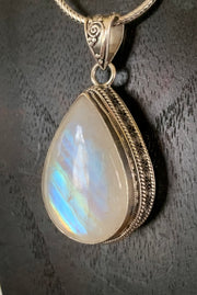 Luminous Moonstone Box Pendant