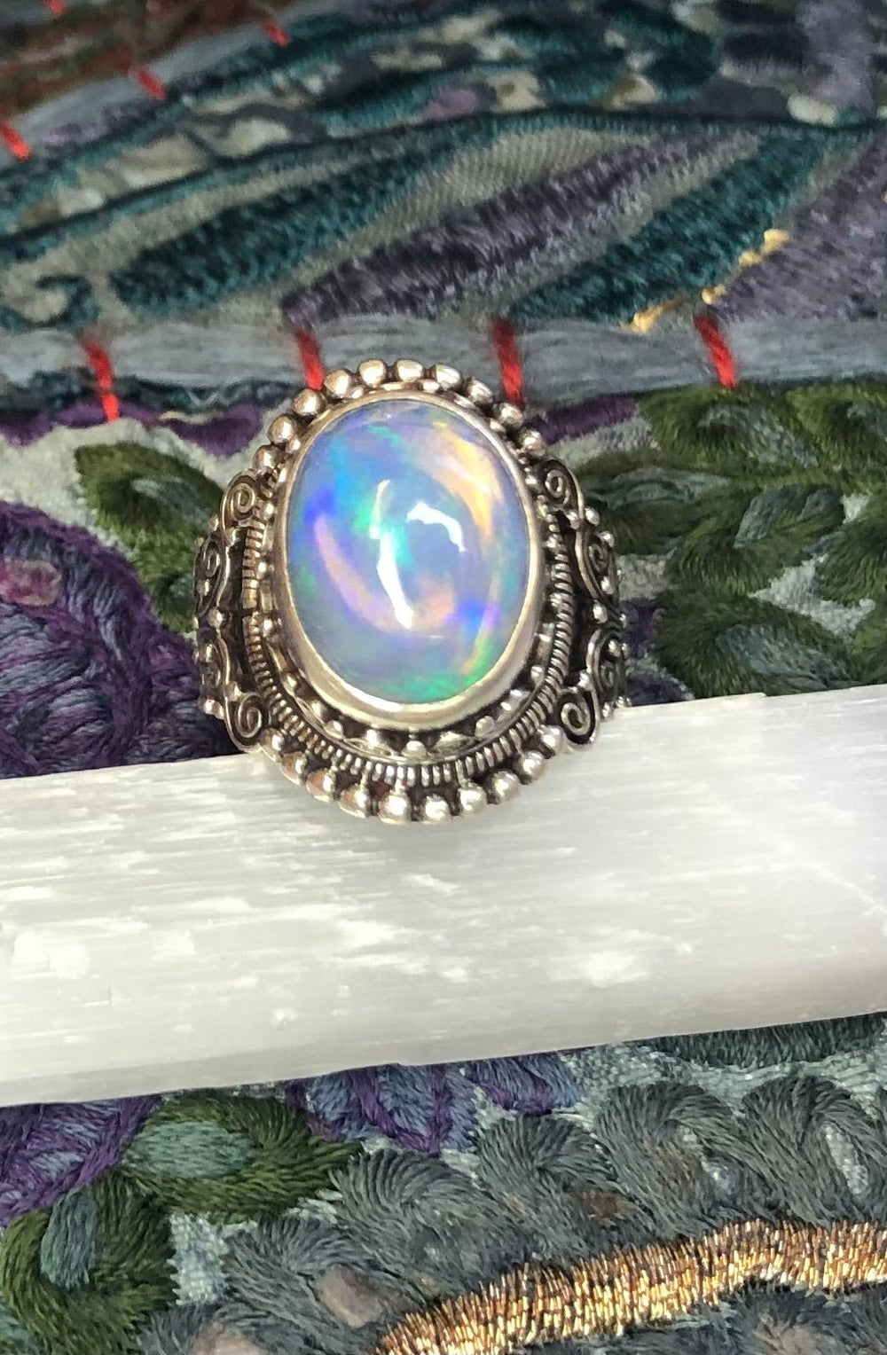Opal Ring - Floating Lotus